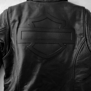 Harley-Davidson Black Leather Bomber Jacket